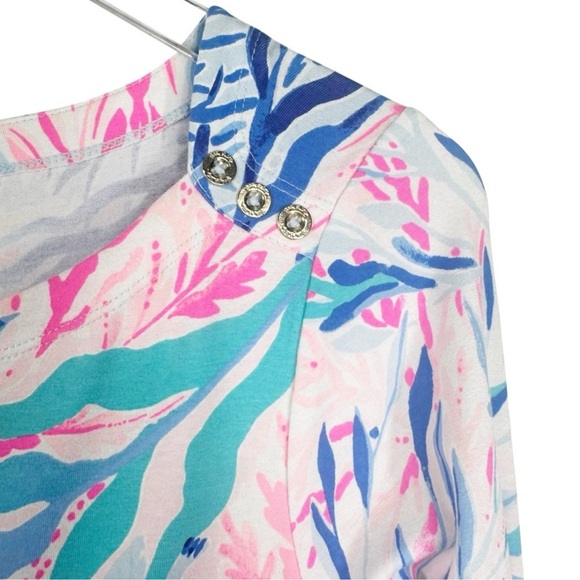 Lilly Pulitzer Sophie UPF 50 Women's Medium Knit Floral Dress. EUC - Picture 2 of 11